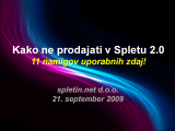 Spletna prodaja in Splet 2.0